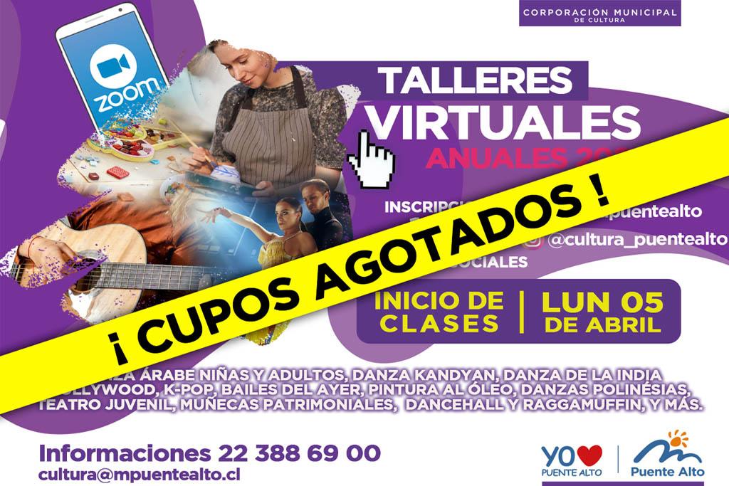 CON GRAN ÉXITO TERMINÓ EL PROCESO DE INSCRIPCIÓN DE LOS TALLERES VIRTUALES DE LA CORPORACIÓN CULTURAL